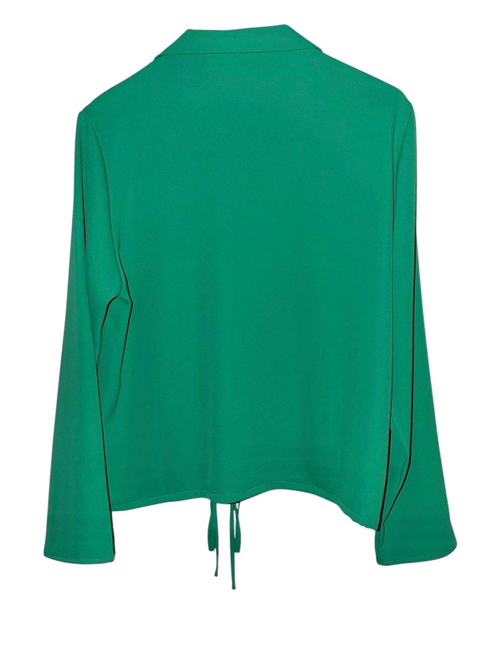 NWT Melloday Kelly Green Long Sleeve Button Up Collar Blouse - Picture 4 of 5